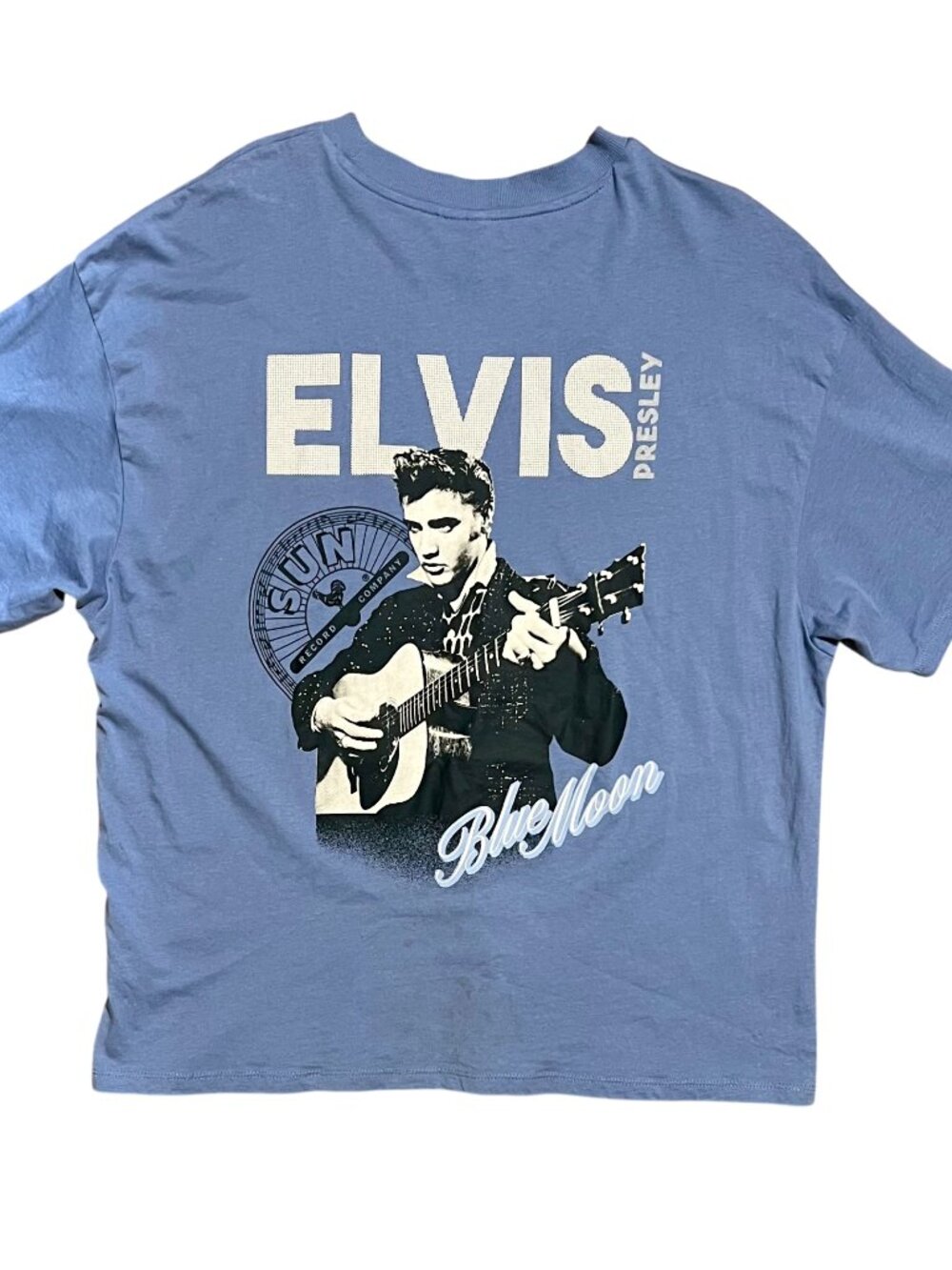 Elvis Presley Sun Record Company Blue Moon Graphic T-Shirt, Men's Small